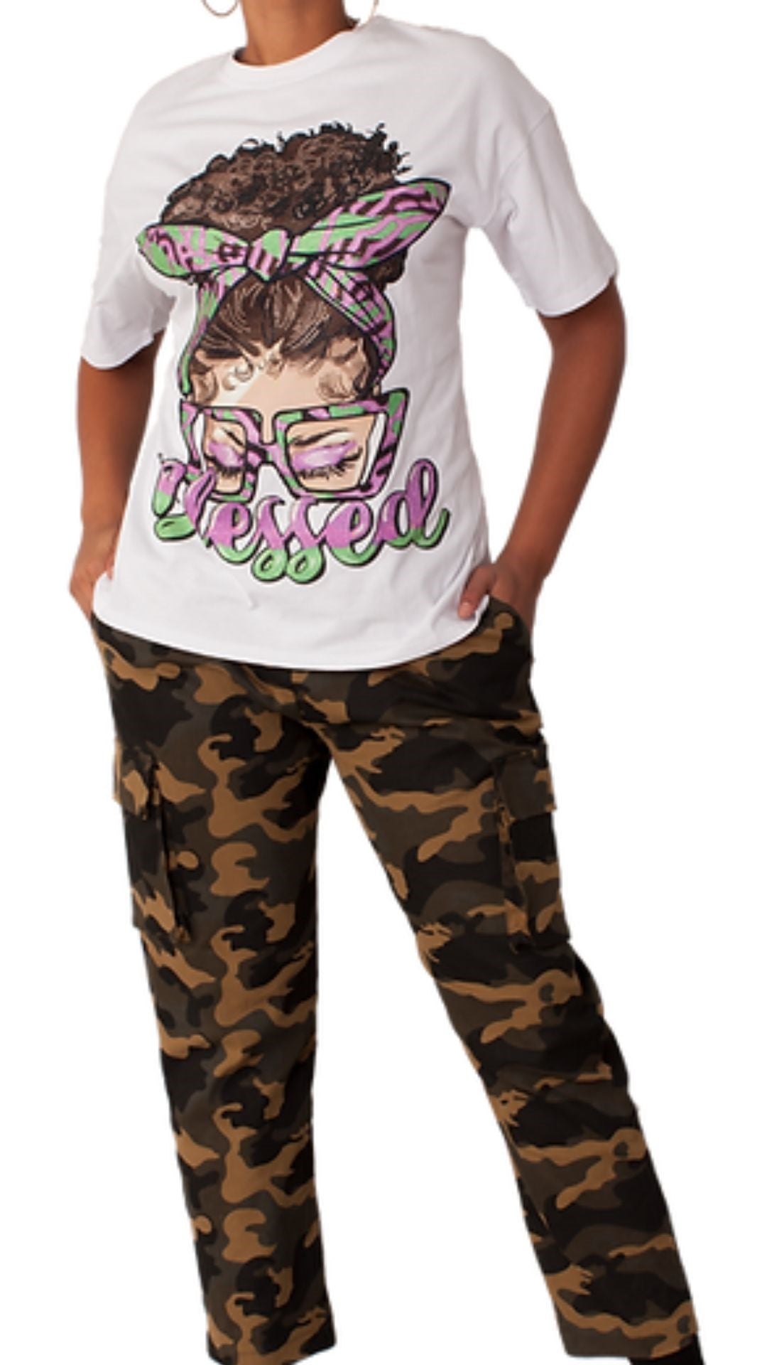 For Her Blessed Print T Shirt Walk With Me Boutique