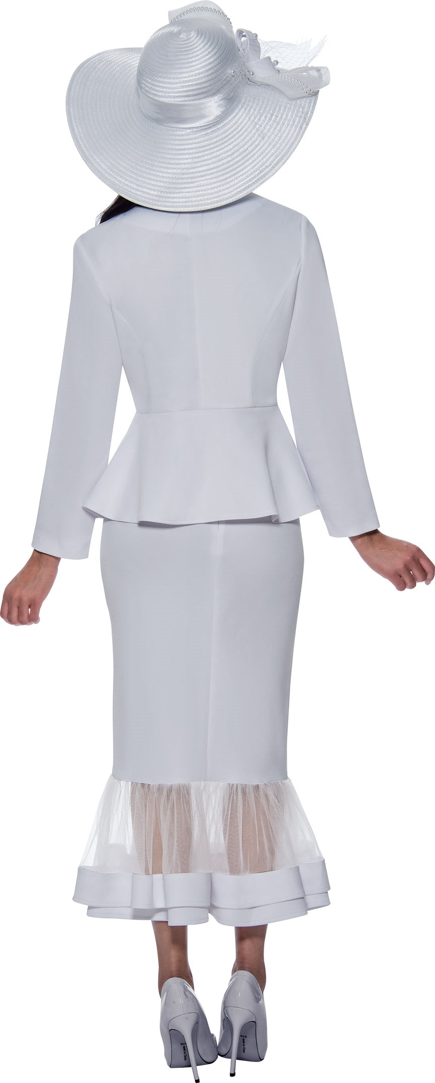 GMI Skirt Suit Mesh Hem Walk With Me Boutique