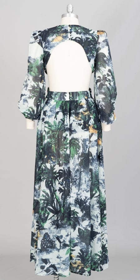 L'atiste by Amy Open-back Print Maxi Dress Walk With Me Boutique