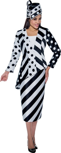GMI SKIRT SUIT STRIPES DOTS Walk With Me Boutique