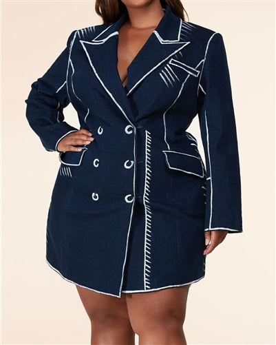 L'atiste SHORT DENIM DRESS Walk With Me Boutique