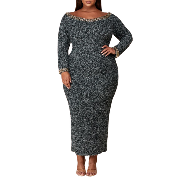 l'atiste maxi dress L'atiste by Amy Knit Maxi Dress 3X / Gold