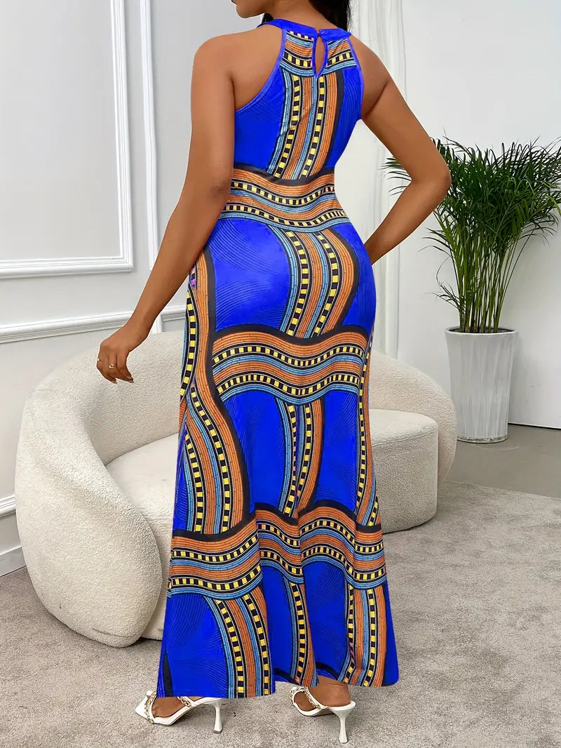 boho dresses boutique Feeling Boho Tiered Maxi Dress S / sky blue