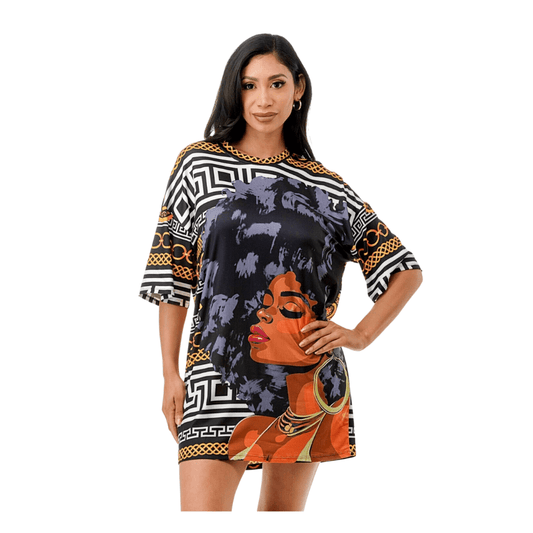Highlight Print Top Walk With Me Boutique