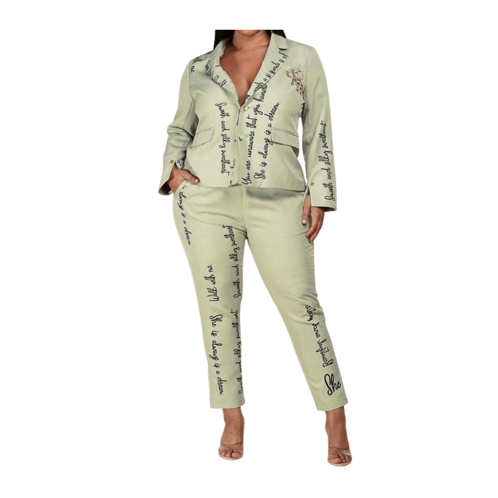 L'atiste by Amy 2pc Print Pant Set Walk With Me Boutique