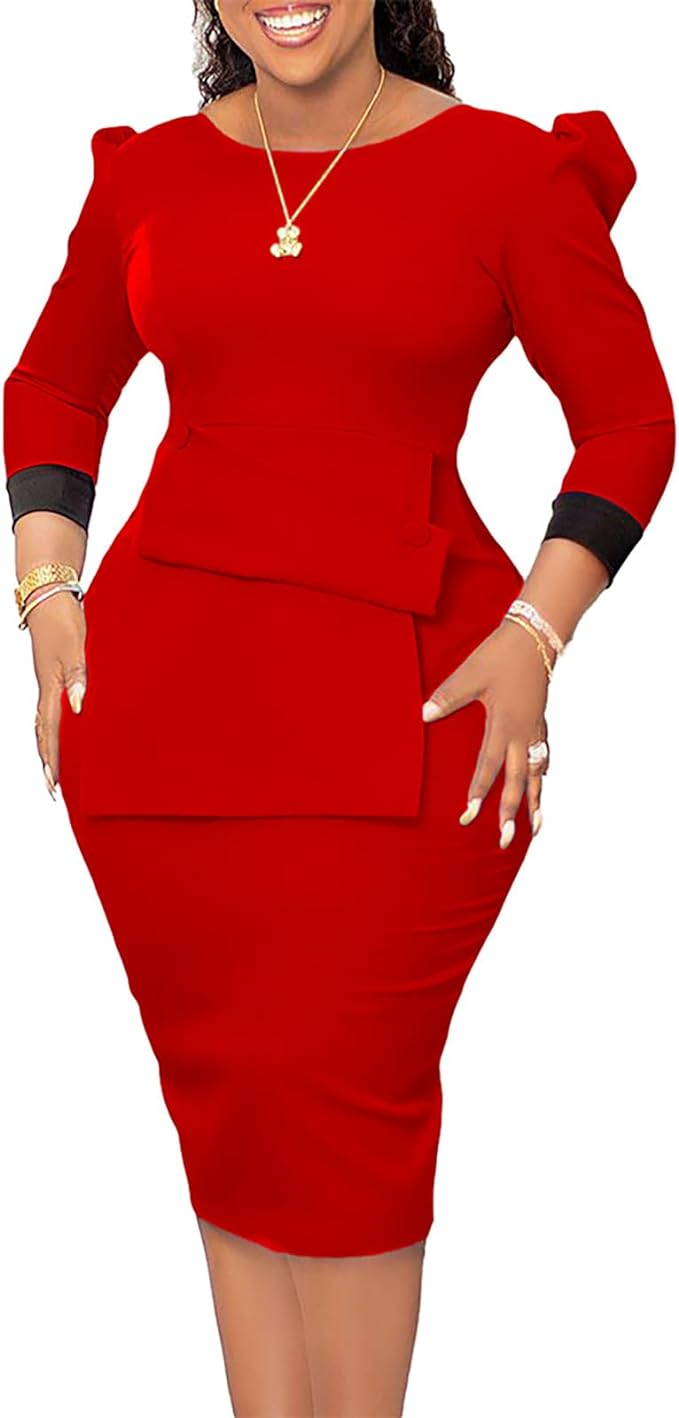 Peplum Pencil Dress Walk With Me Boutique