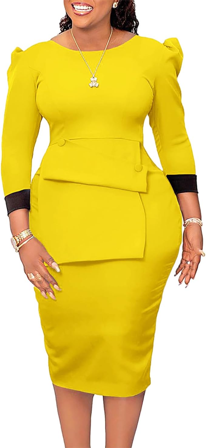 Peplum Pencil Dress Walk With Me Boutique