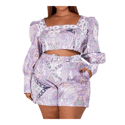 L'atiste by Amy Print 2pc Short Set Walk With Me Boutique