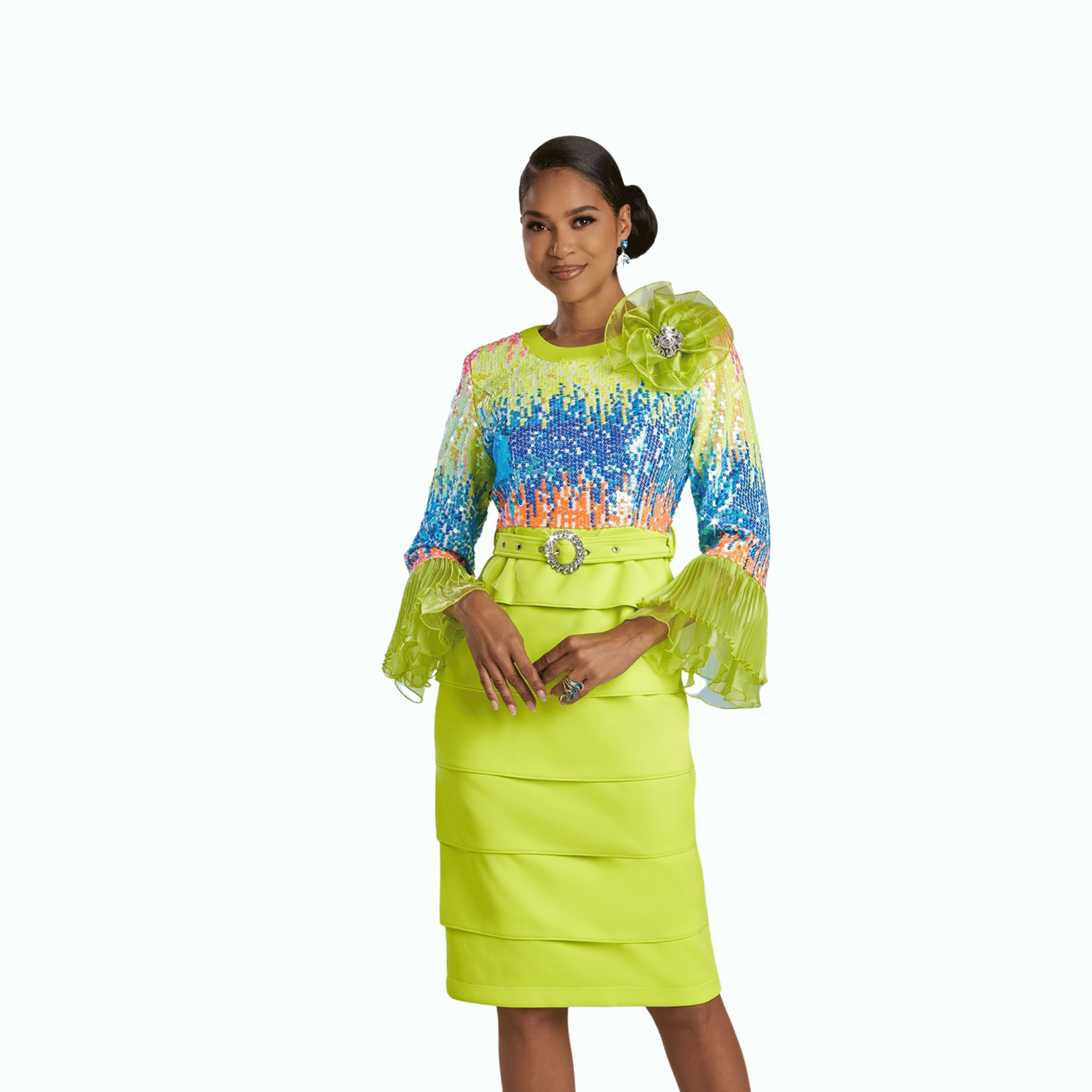 Donna Vinci Multicolor Sequin Dress The Immediate Resource