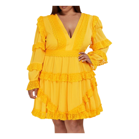 L'atiste by Amy Lace Trim Dress Walk With Me Boutique