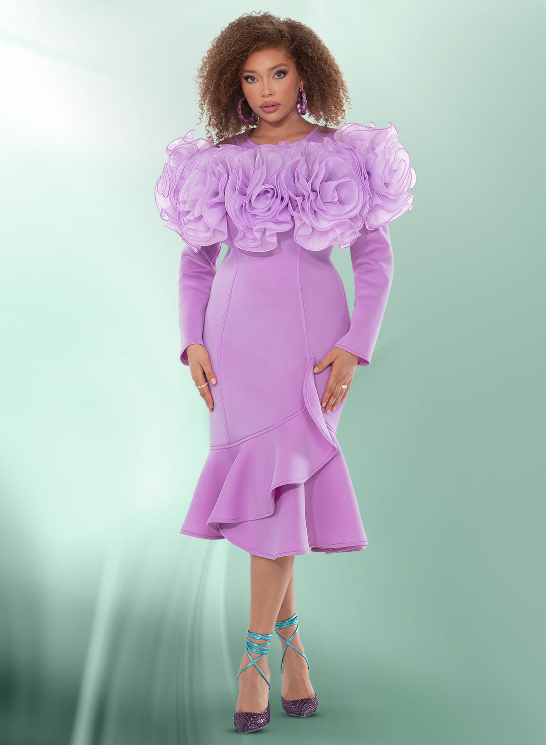 purple scuba dress Midi Scuba Dress Diva's Den Fashion, LLC