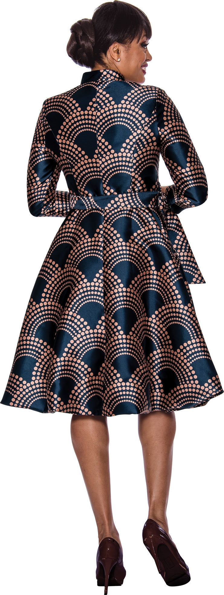 Dresses by Nubiano Belted Zip-front Print Dress The Immediate Resource