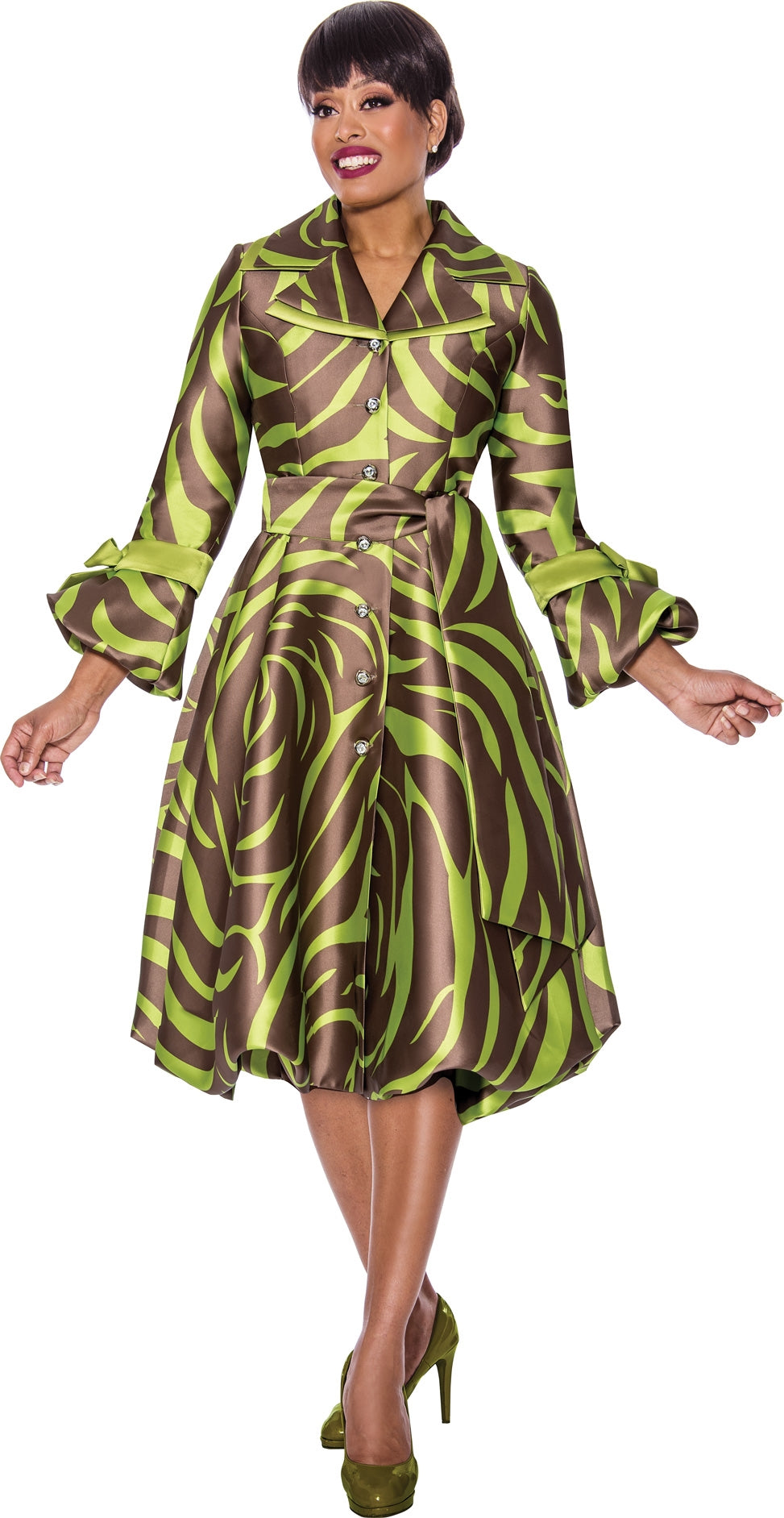 Dresses by Nubiano Print Button-up Dress The Immediate Resource