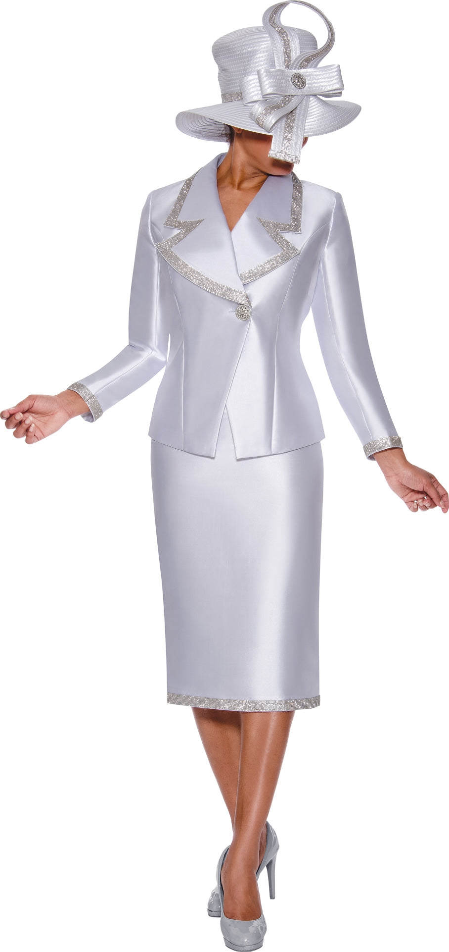 GMI Embellished Twill 2pc Skirt Suit The Immediate Resource