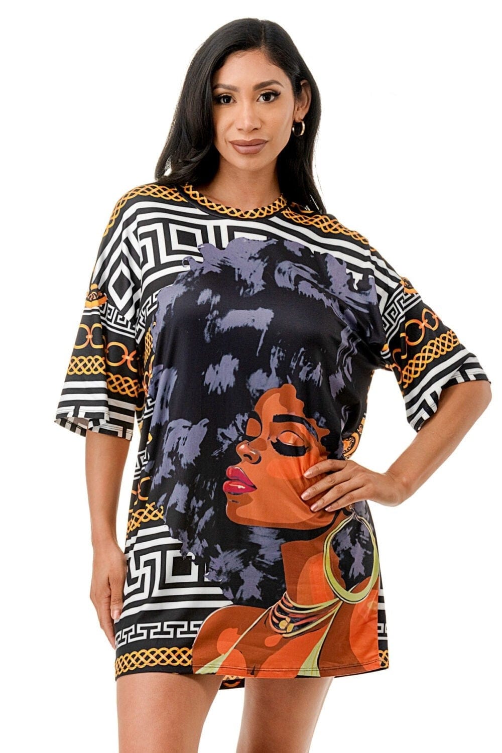 Highlight Print Top Walk With Me Boutique