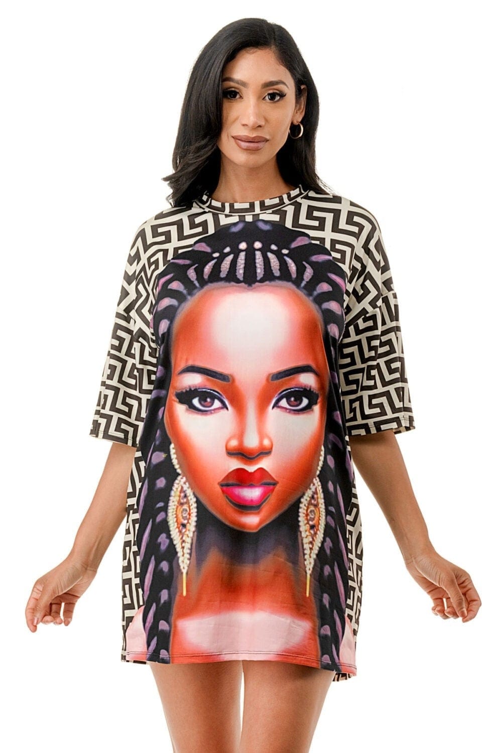 Highlight Print Top Walk With Me Boutique