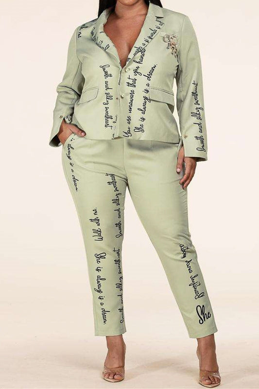 L'atiste by Amy 2pc Print Pant Set Walk With Me Boutique