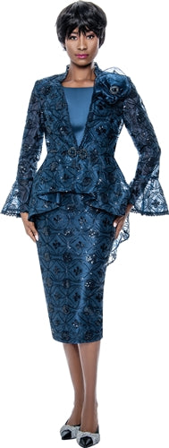 Terramina Lace Sequin 3pc Skirt Suit Walk With Me Boutique