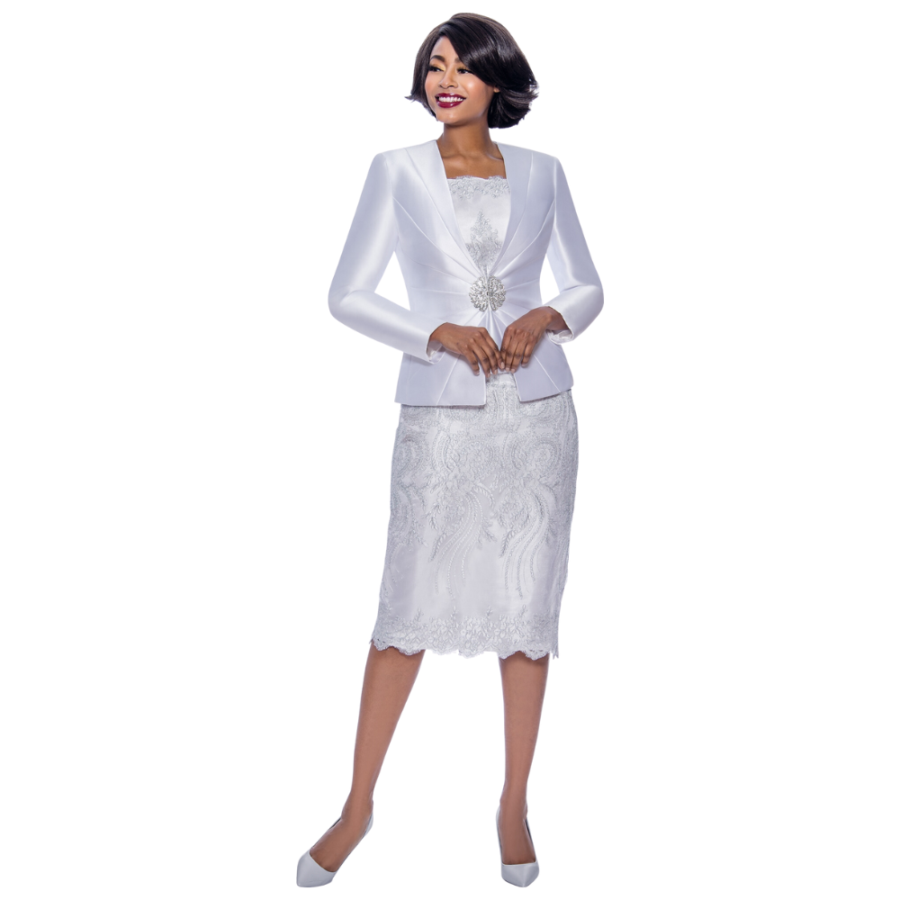 Terramina Embroidered Lace 3pc Skirt Suit The Immediate Resource