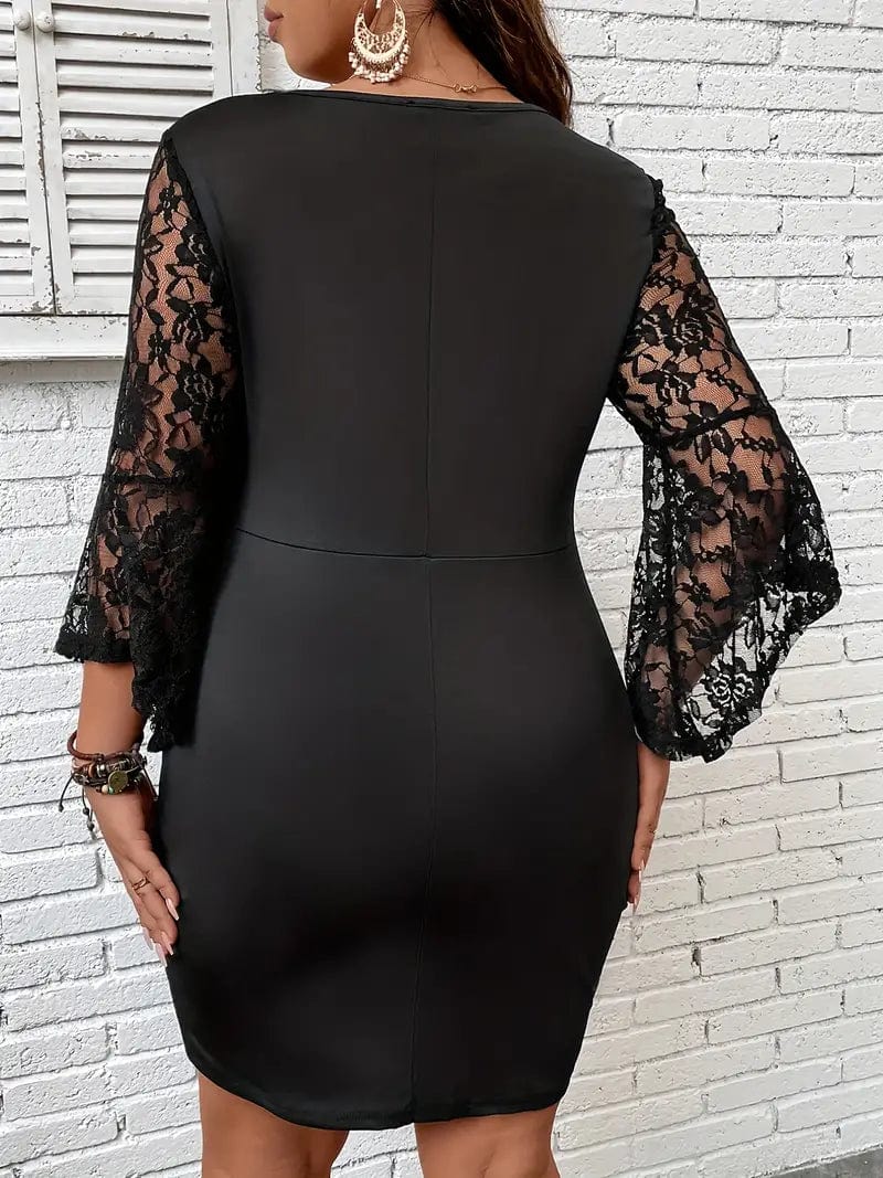 Lace Sleeve Dress Walk With Me Boutique