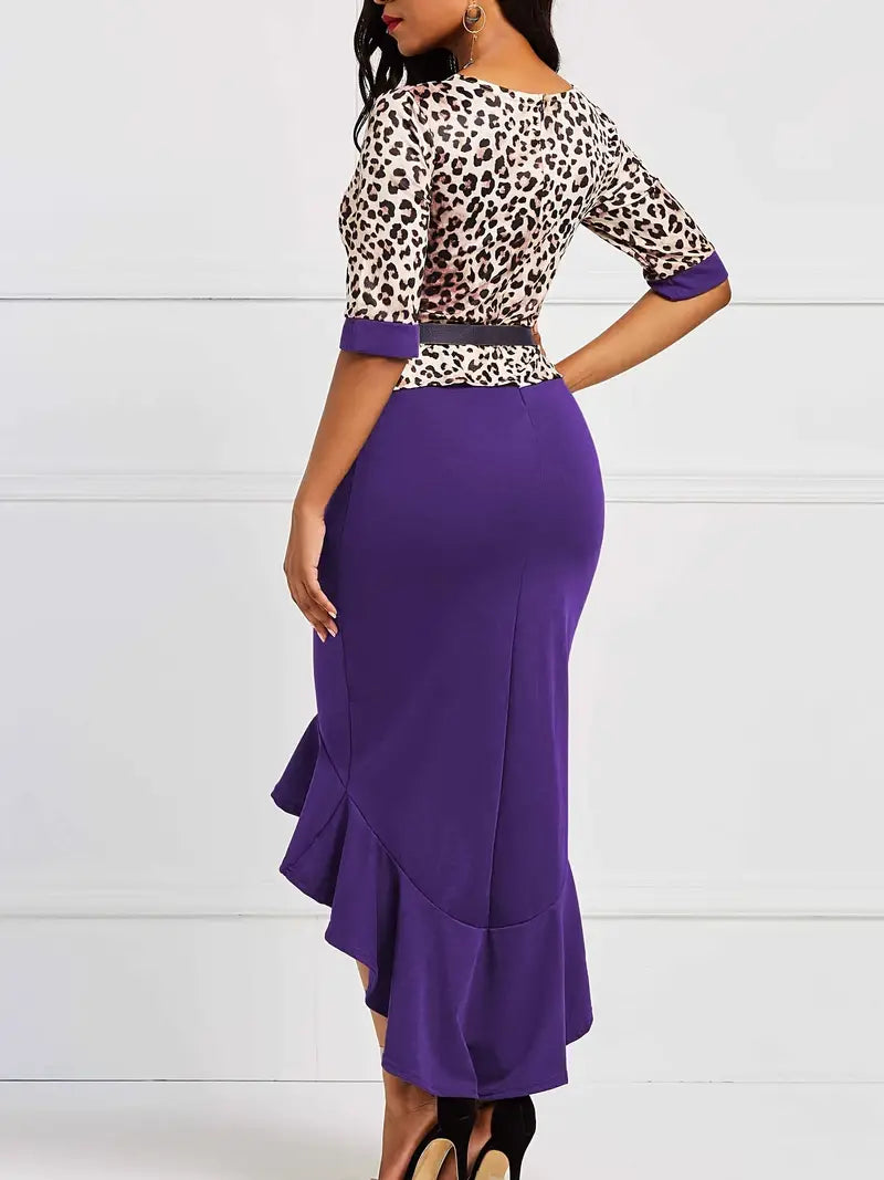 Leopard Print Waist Dress Walk With Me Boutique