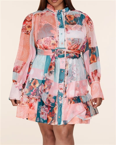 L'atiste SHORT PRINT DRESS Walk With Me Boutique